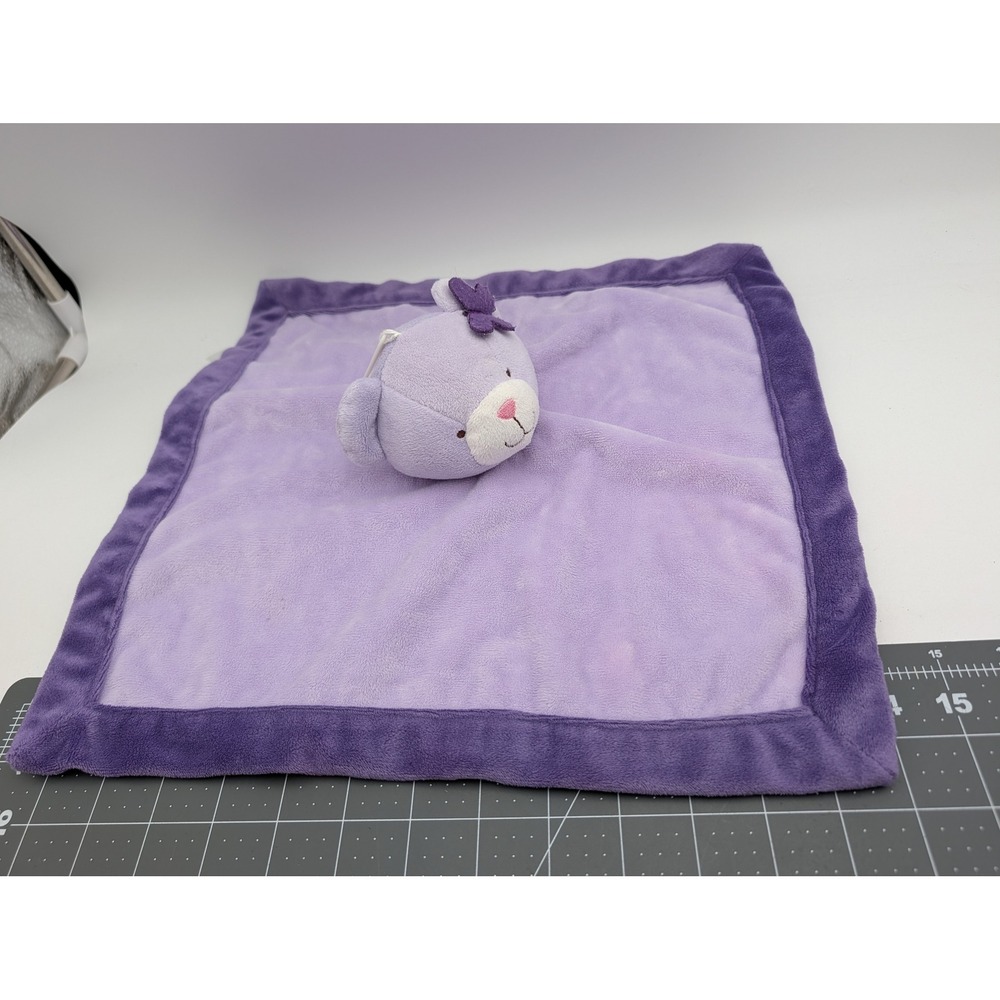Tiddliwinks Bear Lovey Purple Butterfly Plush Security Blanket Lavender Stuffed